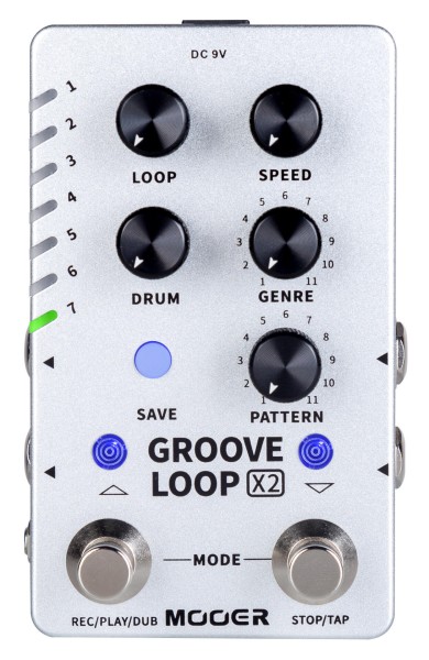 Mooer Groove Loop X2 - Stereo Looper / Drum Machine Pedal