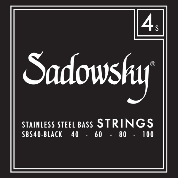 Sadowsky Black Label Bass String Set, Stainless Steel - 4-String
