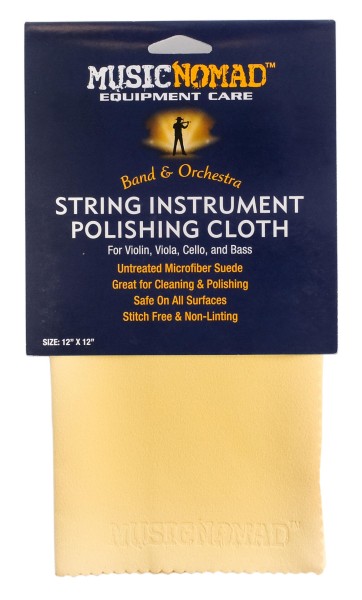 MusicNomad String Instrument Polishing Cloth (MN731) - Untreated Microfiber Polishing Cloth, 30.4 x 30.4 cm (12" x 12")
