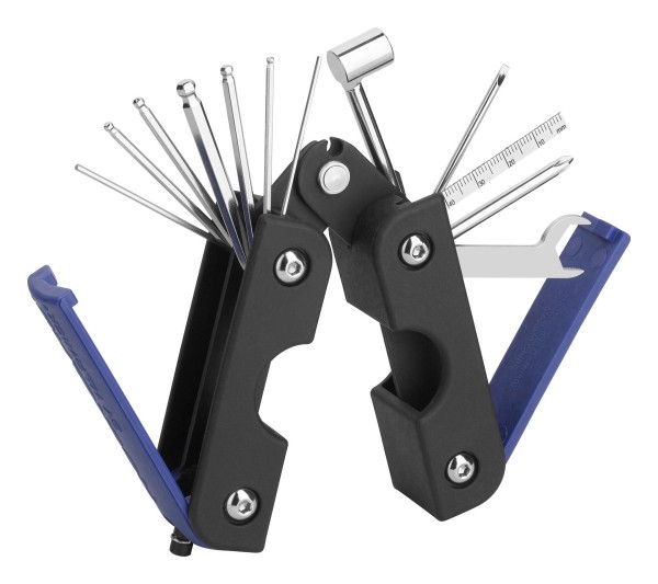 RockCare MultiTool (Inch / Blue) - 13-In-1 Multi-Tool Set with String Winder for Guitar & Bass