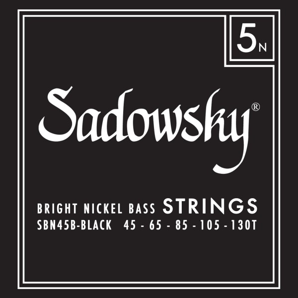 Sadowsky Black Label Bass String Set, Nickel - 5-String