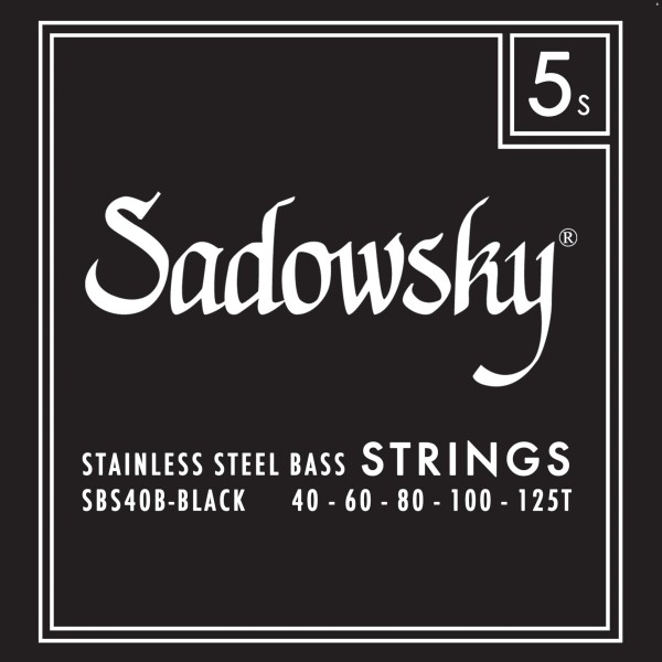 Sadowsky Black Label Bass String Set, Stainless Steel - 5-String