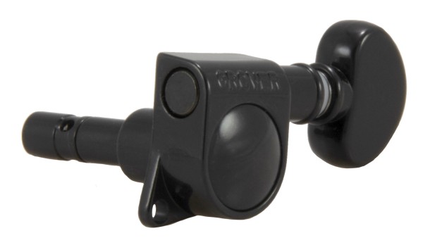 Grover 406BC Mini Locking Rotomatics with Round Button - Single Guitar  Machine Head, 1 Piece, Bass Side (Left) - Black Chrome | W-Music  Distribution