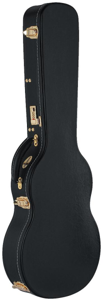 RockCase - Standard Line - Electric Guitar Hardshell Case (Hollowbody), Arched Lid, Curved - Black