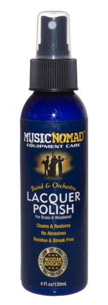 MusicNomad Lacquer Polish (MN700) - Cleaner and Polish for Brass and Woodwind Instruments, 120 ml (4 oz.)
