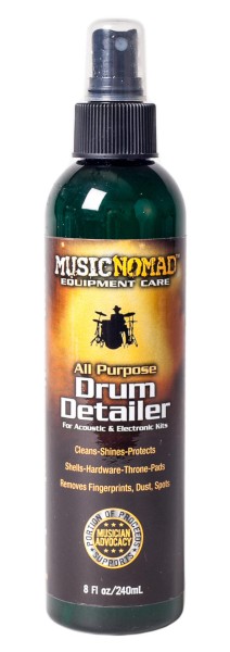MusicNomad Drum Detailer (MN110) - Drum Cleaner for Acoustic and Electronic Kits, 240 ml (8 oz.)