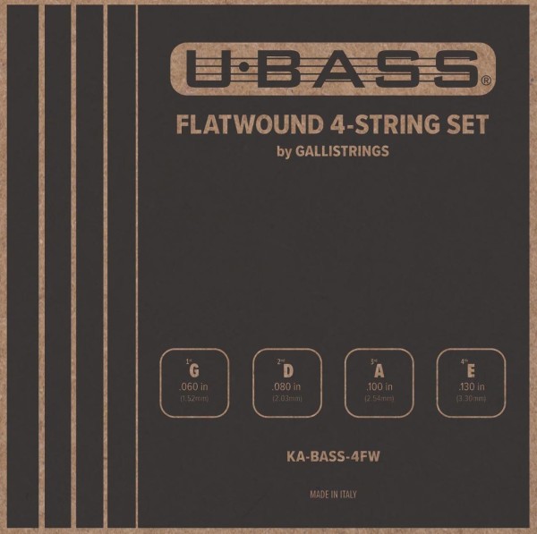 Kala U-Bass Flatwound String Set, 4-String (by Gallistrings)