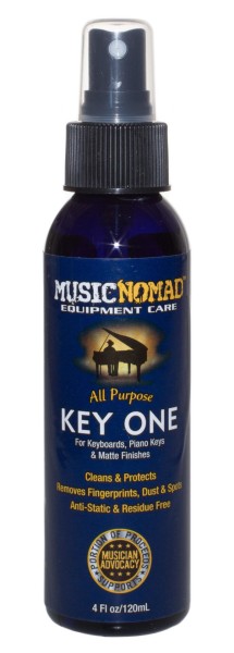MusicNomad Key ONE (MN131) - Cleaner for Keyboards, MIDI Controllers, Keys and Matte Pianos, 120 ml (4 oz.)