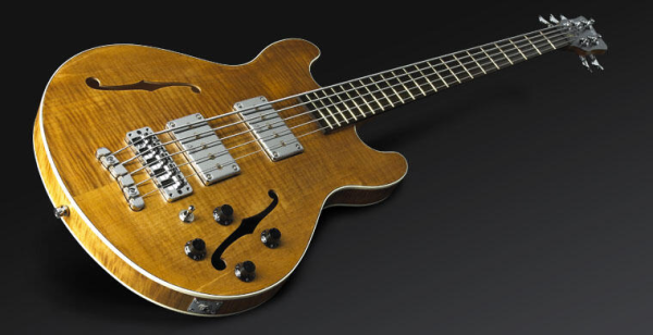 Warwick Masterbuilt Star Bass II Flamed Maple, 5-String - Honey Violin Transparent Satin