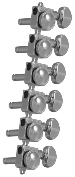 Grover 505FV Series - Roto-Grip Locking Rotomatics for Vintage F-Style Tuners - Guitar Machine Heads, 6-in-Line