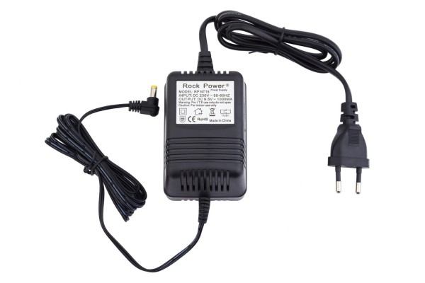 RockPower NT 15 - Power Supply Adapter (9,5V DC, 1.000 mA, (+) Center, Euro Plug)