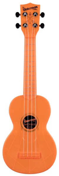 KALA Waterman KA-SWF-OR - Fluorescent Orangesicle Soprano Ukulele, with Tote Bag