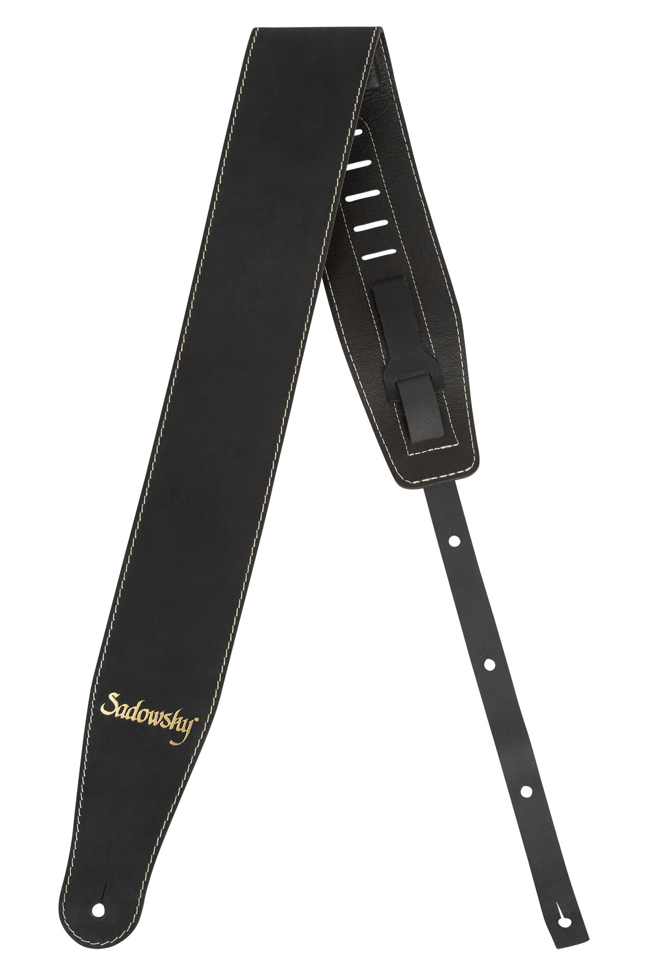 Sadowsky MetroLine Genuine Leather Bass Strap - Black, Gold