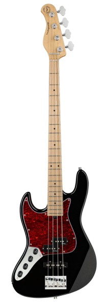 Sadowsky MetroExpress 21-Fret Hybrid P/J Bass, Maple Fingerboard, Lefthand, 4-String - Solid Black High Polish