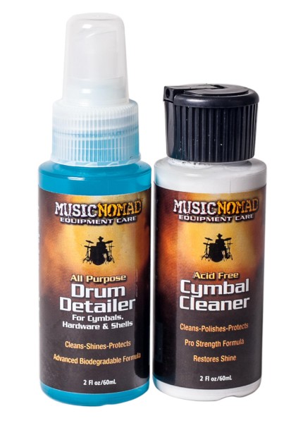 MusicNomad Drum Detailer & Cymbal Cleaner (MN117) - 60 ml (2 oz.) Pack - incl. MN115 & MN116