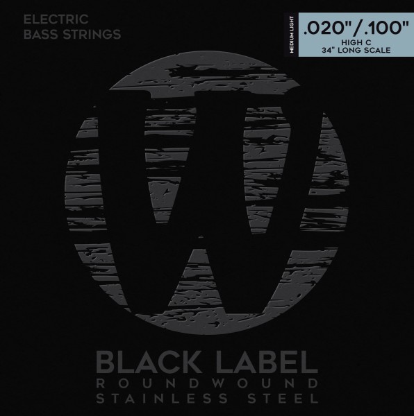 Warwick Black Label Bass String Sets, Stainless Steel - 5-String