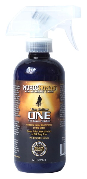 MusicNomad The Guitar ONE, Tech Size (MN150) - All-In-One Cleaner, Polish and Wax for Gloss Finishes, 355 ml (12 oz.)