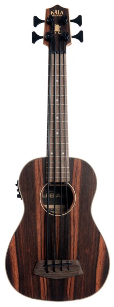U-Bass Striped Ebony, Fretted, with Deluxe Bag