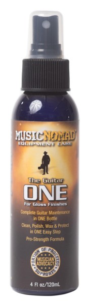 MusicNomad The Guitar ONE (MN103) - All-In-One Cleaner, Polish and Wax for Gloss Finishes, 120 ml (4 oz.)