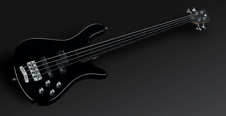 Warwick RockBass Streamer LX, 4-String, Fretless - Solid Black High Polish