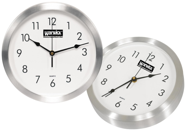 Warwick Promo - Quartz Clock, Warwick Design - Stainless Steel